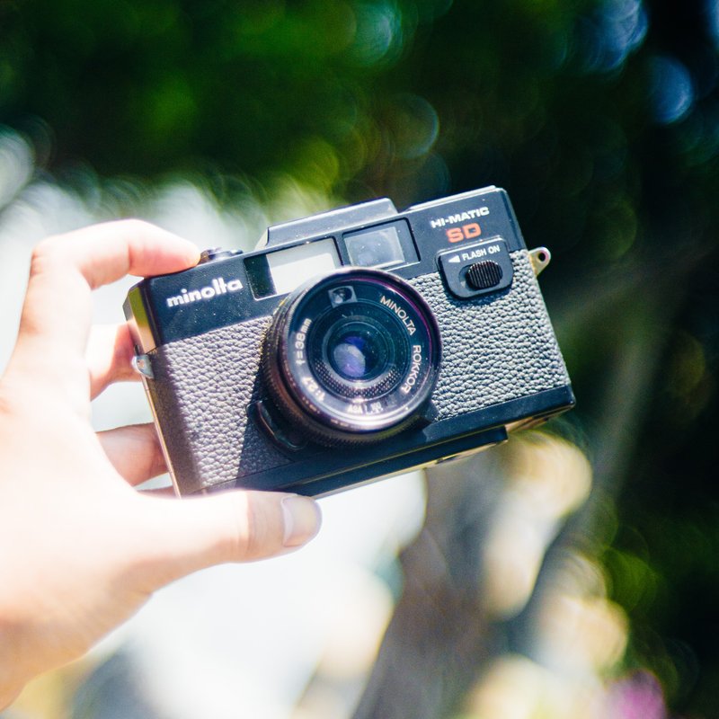 Minolta Hi-Matic SD 经典 估焦 底片相机 大光圈 新手 - 相机 - 其他金属 黑色
