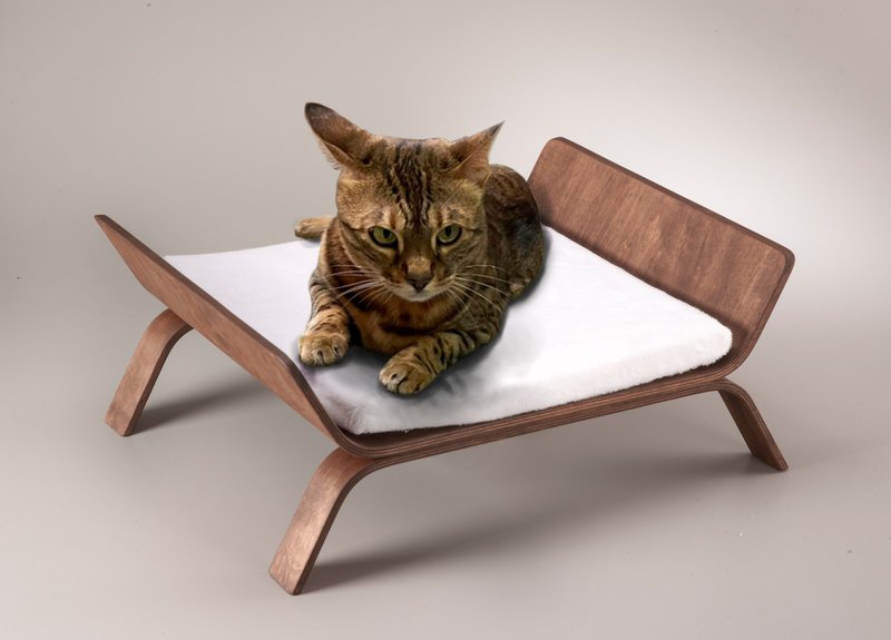 耍废床 猫窝 狗窝 宠物床 软垫 床垫 曲木床 宠物家具 台湾制作 - 床垫/笼子 - 木头 