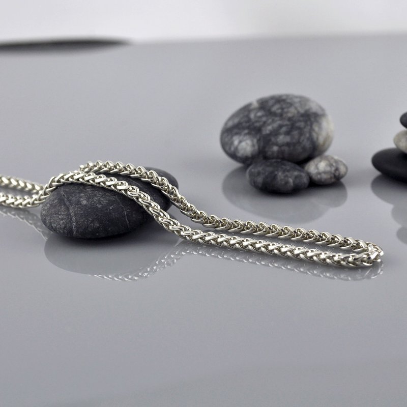 文武链单链(链粗3mm) 925纯银 - 项链 - 纯银 银色