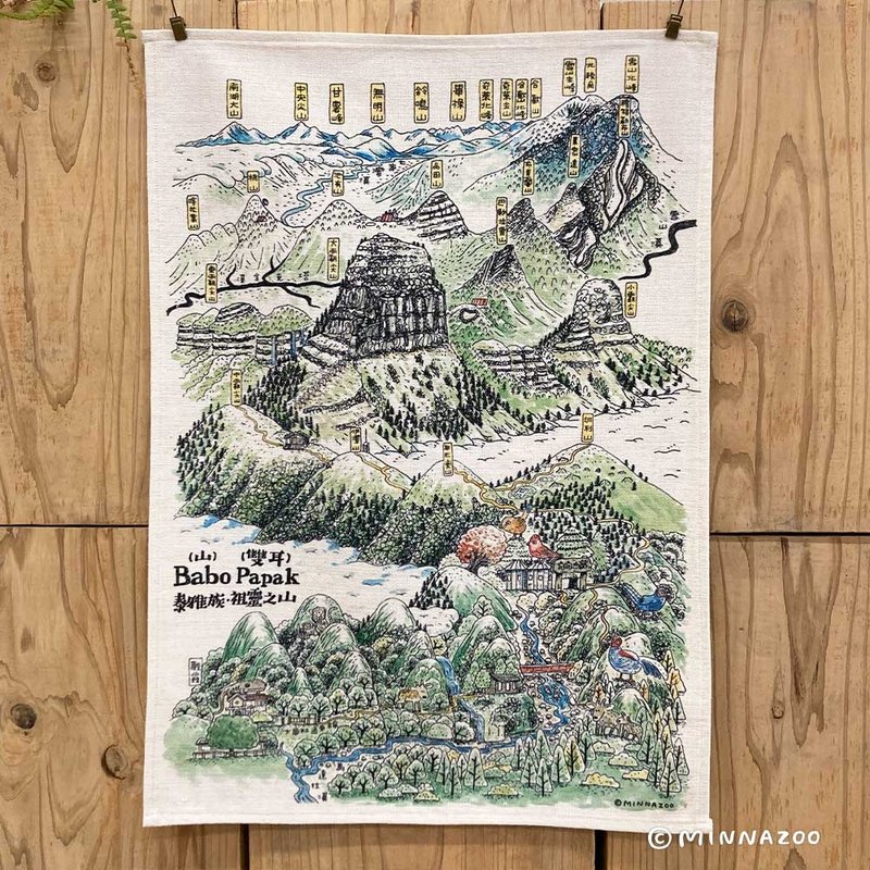 台湾地图挂布－大霸 - 海报/装饰画/版画 - 聚酯纤维 