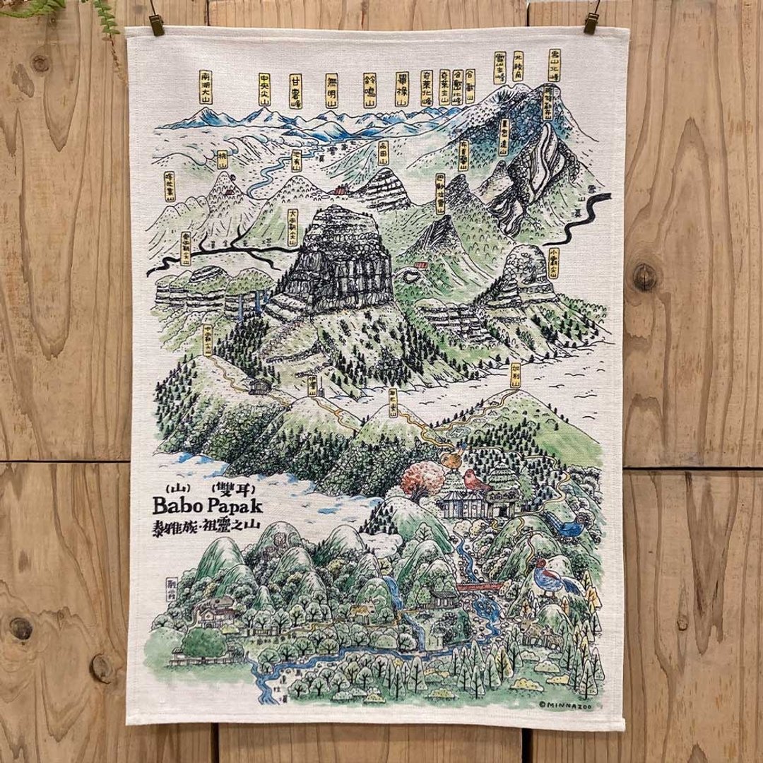 台湾地图挂布－大霸 - 海报/装饰画/版画 - 聚酯纤维 