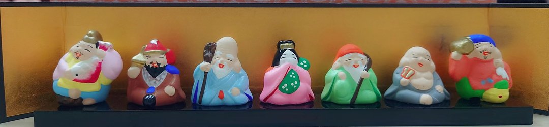 江户御缘物语 人形公仔 开运招福 七福神 - 摆饰 - 陶 多色