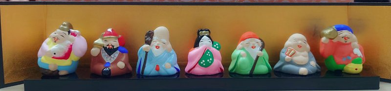 江户御缘物语 人形公仔 开运招福 七福神 - 摆饰 - 陶 多色