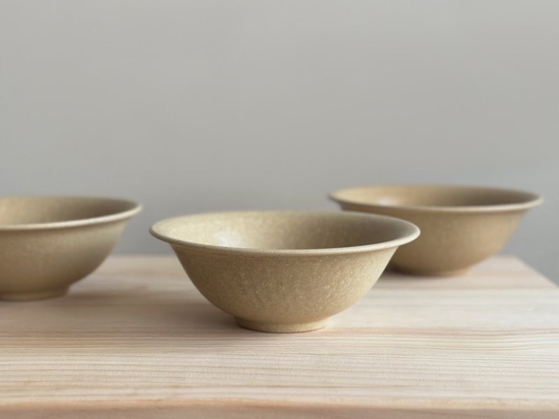 朽黄 五寸碗 - 碗 - 陶 