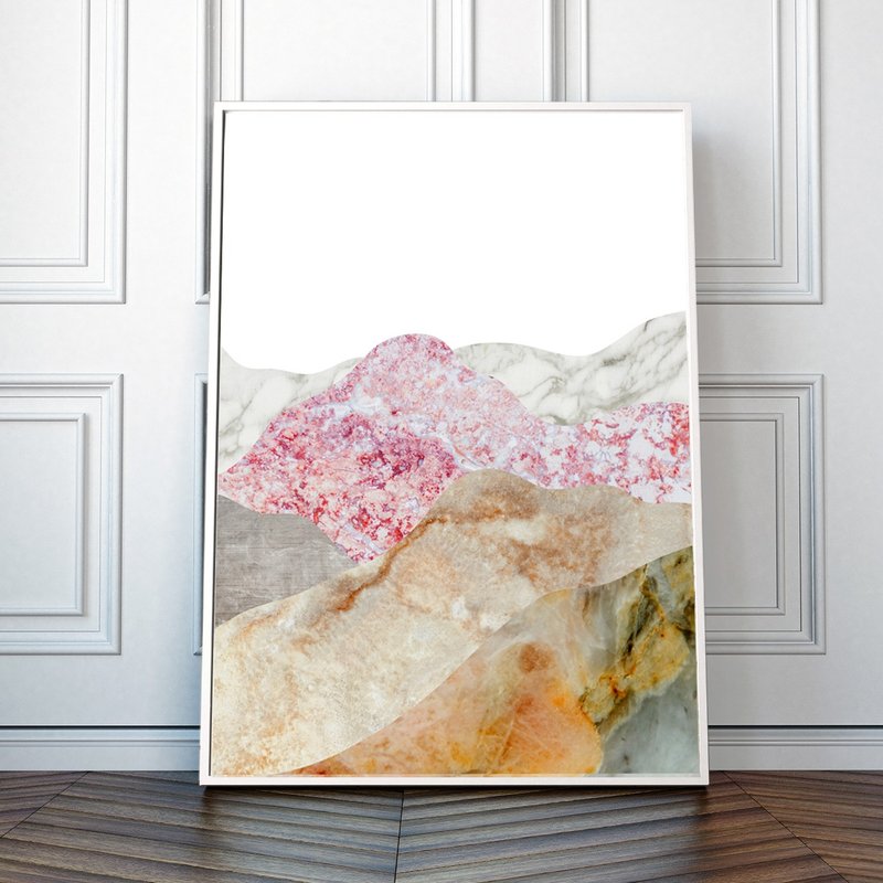 适合客厅装饰的山地风景艺术版画 - 墙贴/壁贴 - 纸 