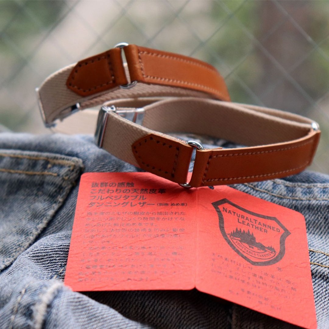 Armband Men's Tochigi Leather Cowhide Plain Made in Japan Men's fashion BOX case - 脚链/脚环 - 真皮 咖啡色