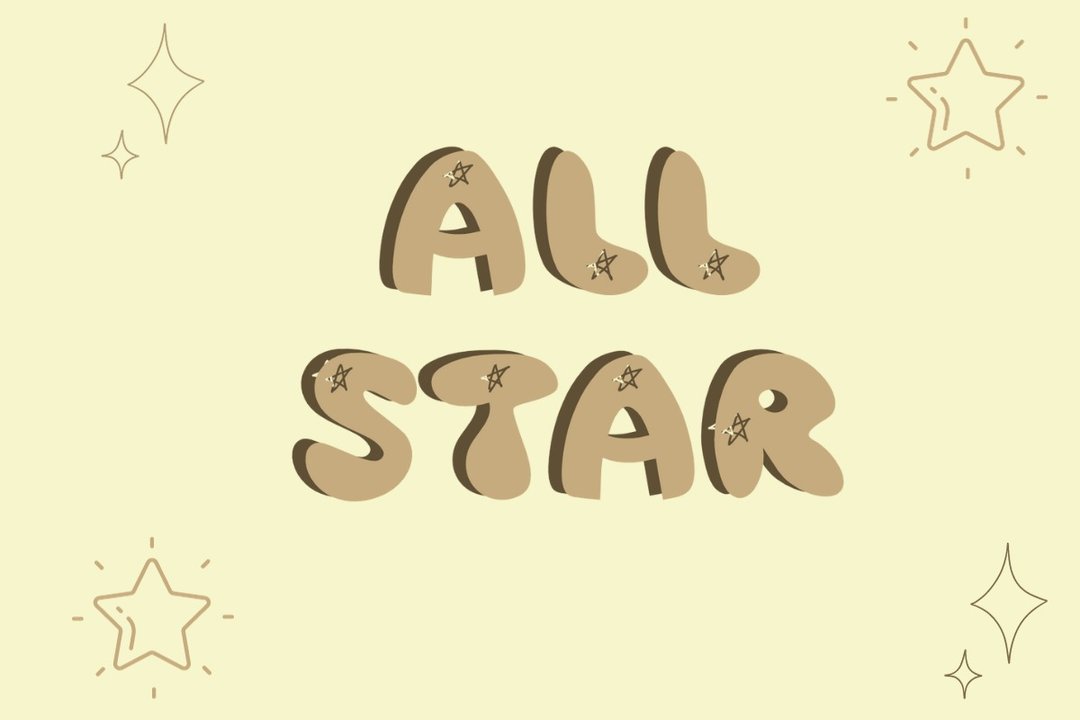 英文书写字体 All star font - 字体设计 - 其他材质 
