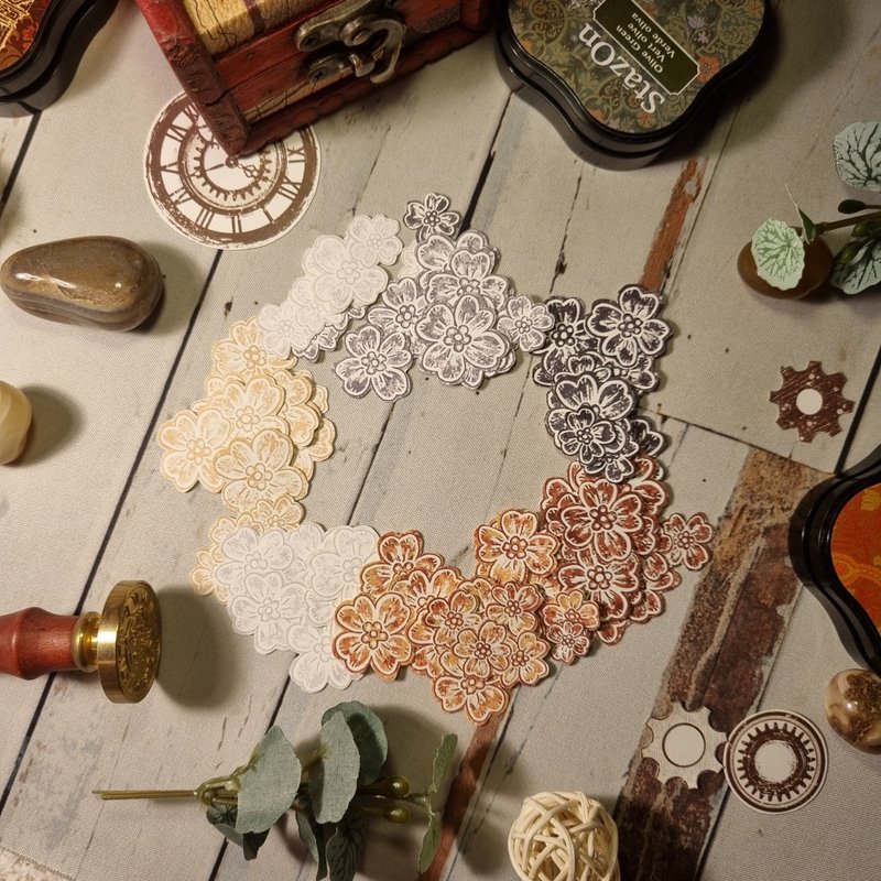 草花1-古典风格 - 贴纸 - 纸 