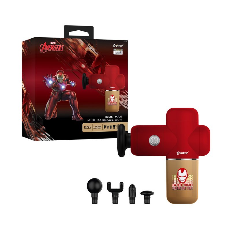 XPower x Marvel MG3-DIM 钢铁侠系列超迷你肌肉按摩枪 - 其他 - 其他金属 红色