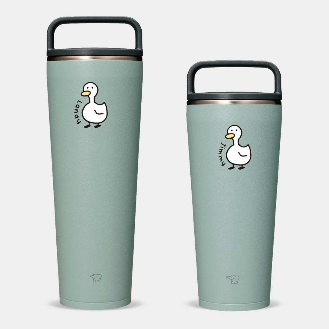 【定制化礼物】鸭 duck720 / 890ml 象印随行杯 定制化文字 PU002 - 保温瓶/保温杯 - 不锈钢 绿色