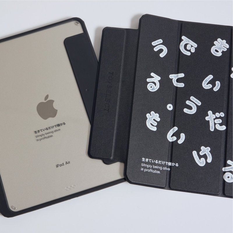 日文语录乱花强悍磁吸iPad三折/Y折保护壳 - 平板/电脑保护壳 - 塑料 多色