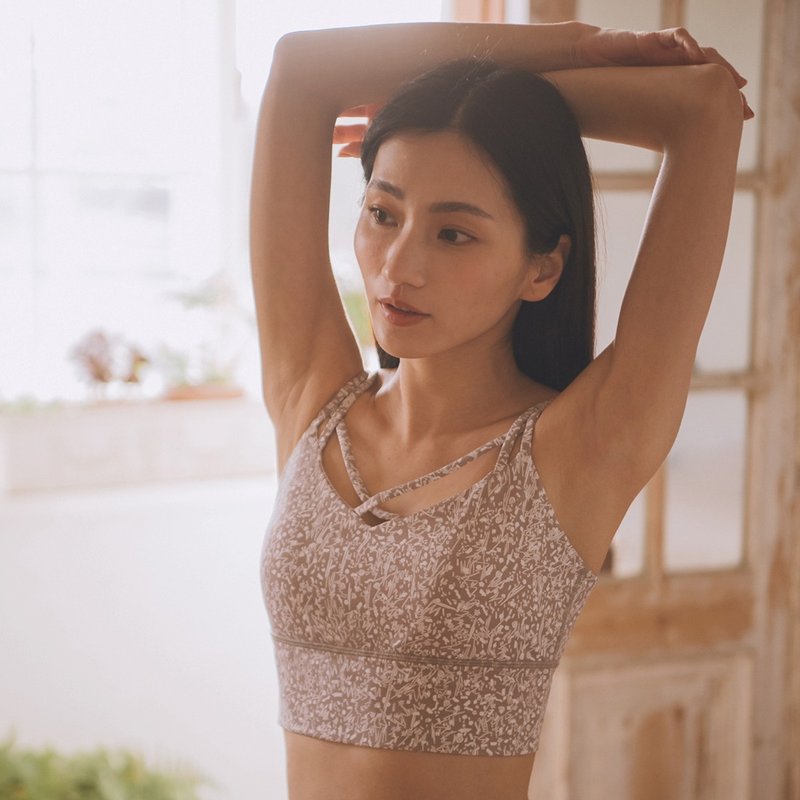 【MACACA】 :)快乐3D bra - AIA0304 浅棕 - 女装运动内衣 - 尼龙 咖啡色