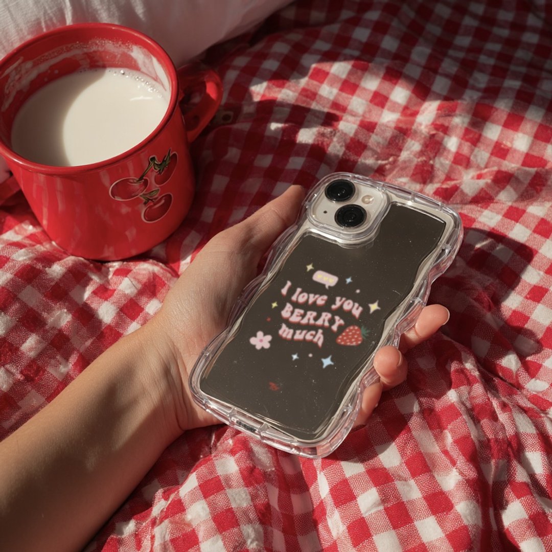 【I love you Berry much!】波浪框/直边镜面手机壳 - 手机壳/手机套 - 其他材质 