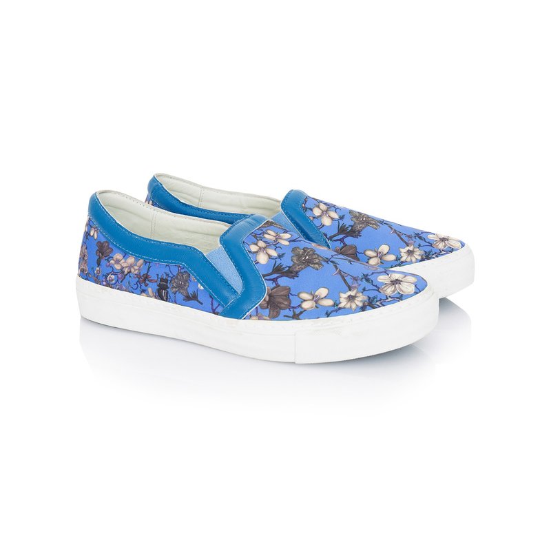 盎然 - 休闲鞋(男) - 男款休闲鞋 - 真皮 蓝色