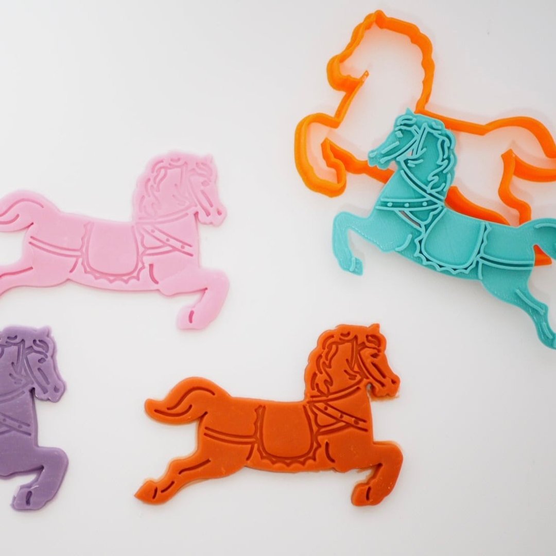 Carousel 3d printer cookie mold - 厨房用具 - 塑料 黄色