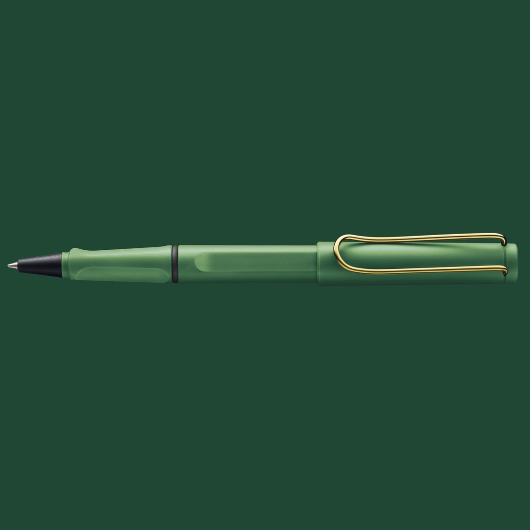 【雷雕刻字2024】LAMY 钢珠笔 限量独家 /SAFARI/ 复古绿金夹 - 钢珠笔 - 塑料 绿色
