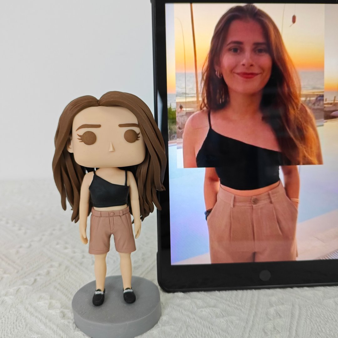 纯手工定制美国Funko Pop 自画肖像公仔娃娃男朋友老公生日礼物 - 玩偶/公仔 - 粘土 多色