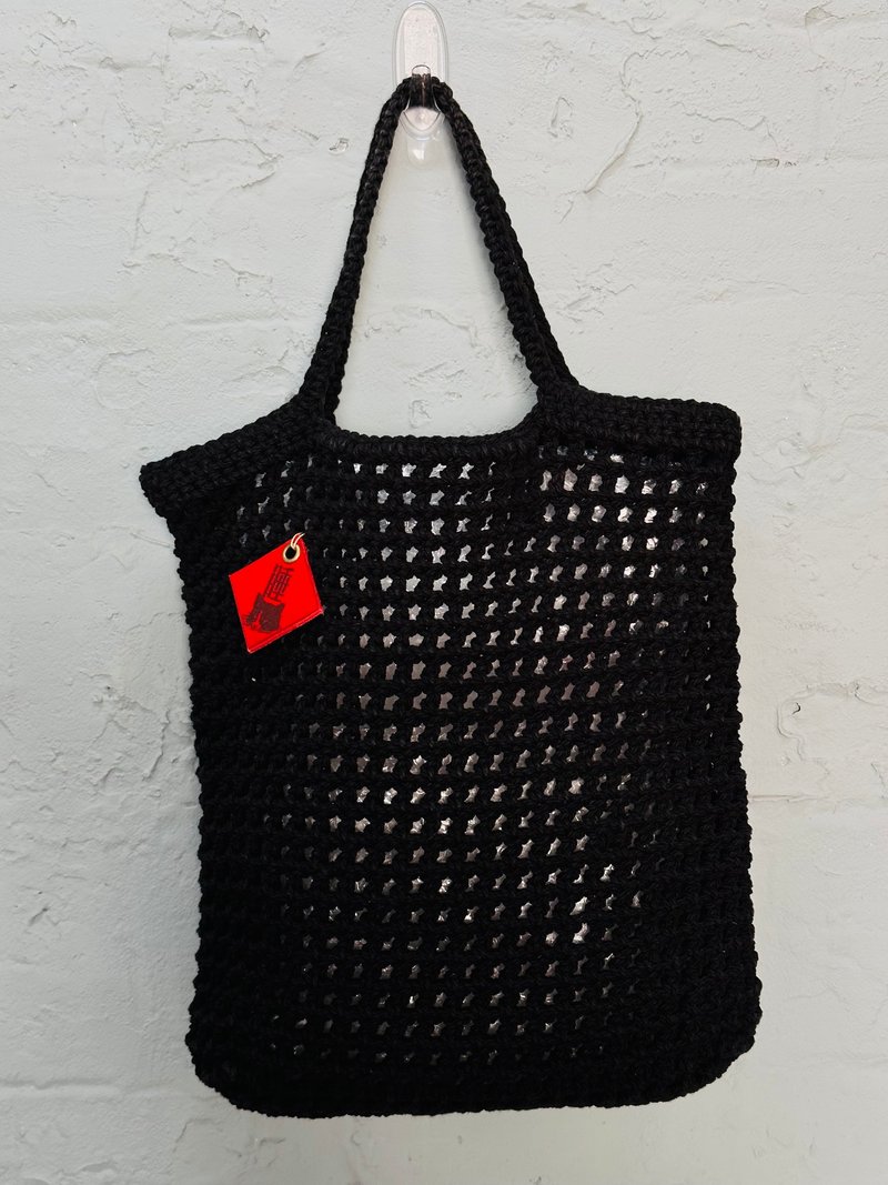 钩针大型手提袋/钩针设计Crochet design/手工钩针/可定制 - 手提包/手提袋 - 其他人造纤维 