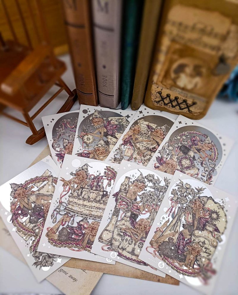 WF009瓶中精靈_明信片套組 - 卡片/明信片 - 其他材质 多色