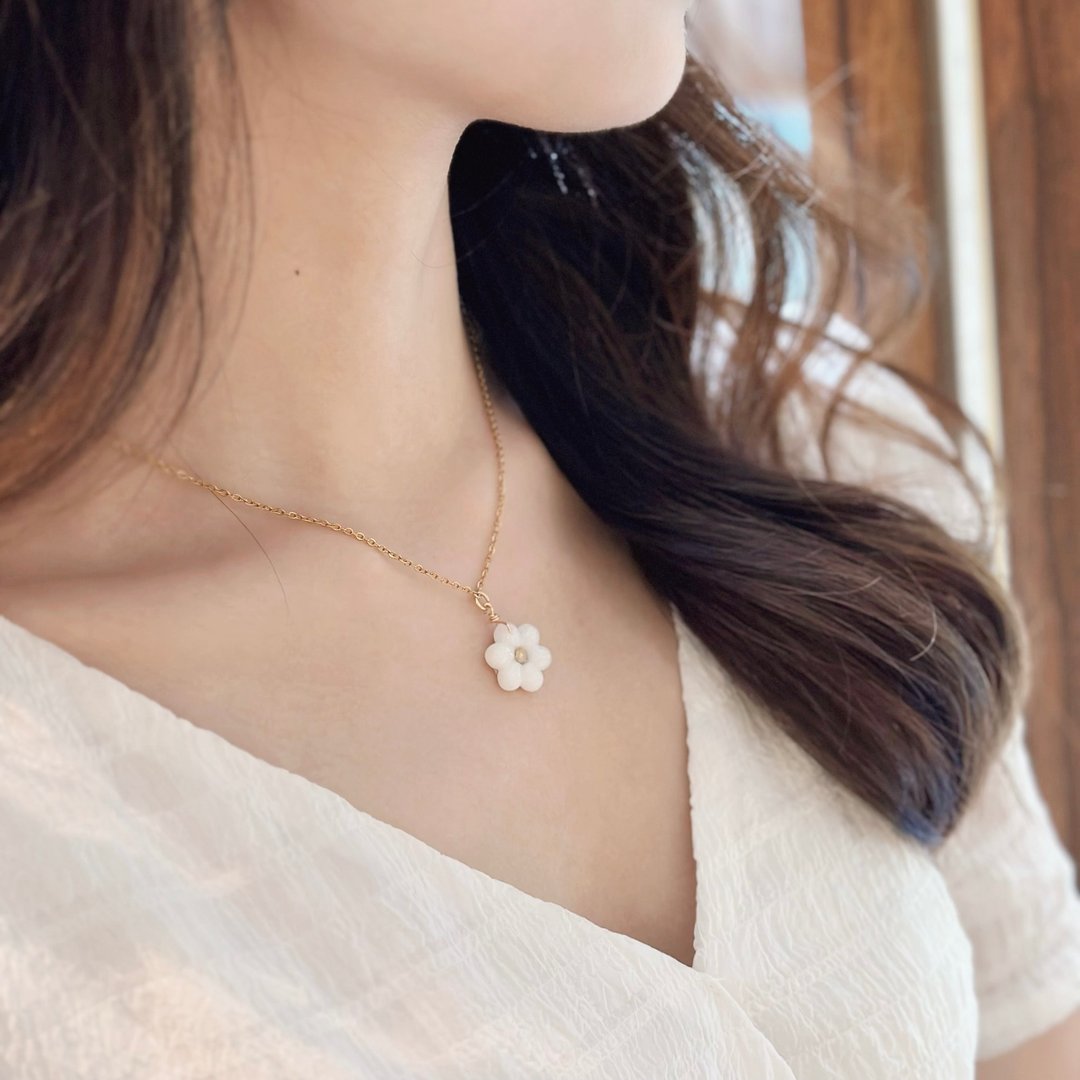 不锈钢 花绽母乳项链 - 婴儿饰品 - 不锈钢 