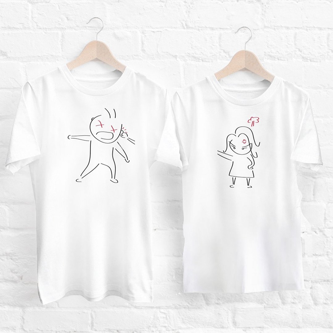 Angry T-shirt - 中性连帽卫衣/T 恤 - 棉 