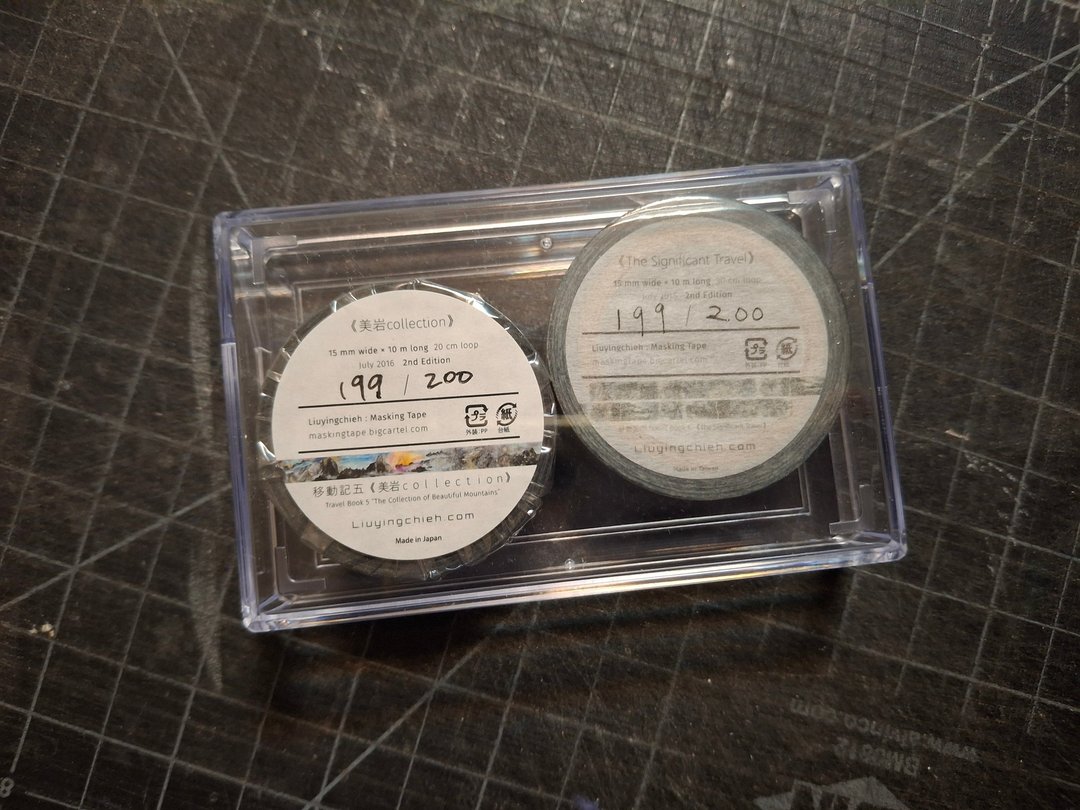 199/200 Liuyingchieh 移动记 Washi 纸胶带特殊编号透明塑胶盒组 - 纸胶带 - 纸 多色