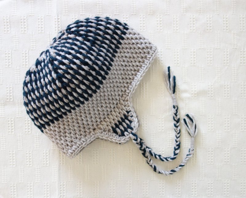 knit hat / earmuffs / right brown × green / yuoworks - 帽子 - 其他材质 绿色