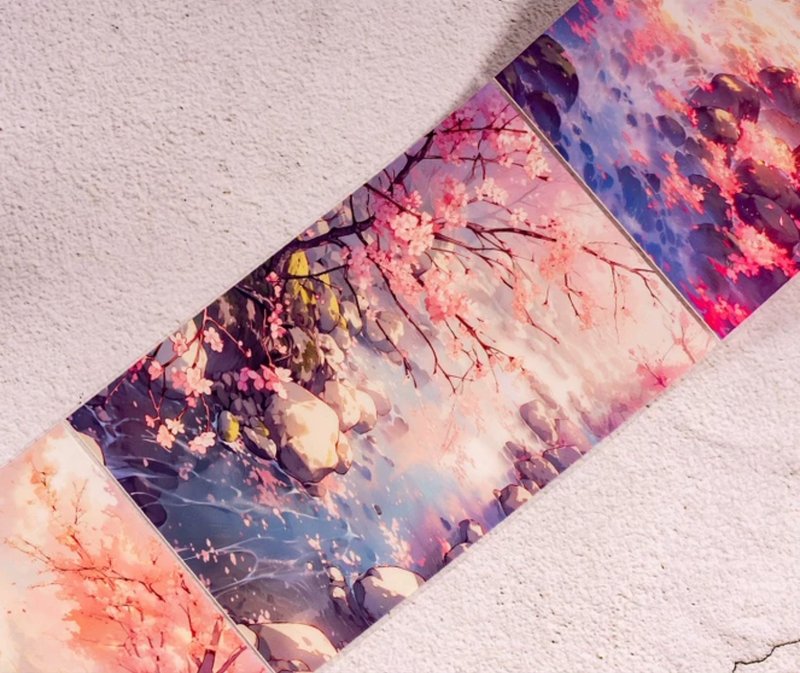 樱花溪流 PET 纸胶带 - 纸胶带 - 其他材质 多色