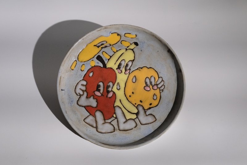 夏日外出的水果 - 手绘盘 - 盘子/餐盘/盘架 - 陶 