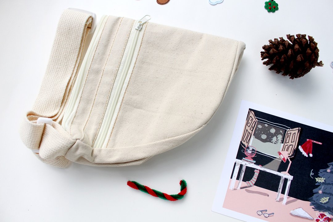 Belt bag with Special box gift - 侧背包/斜挎包 - 棉 白色