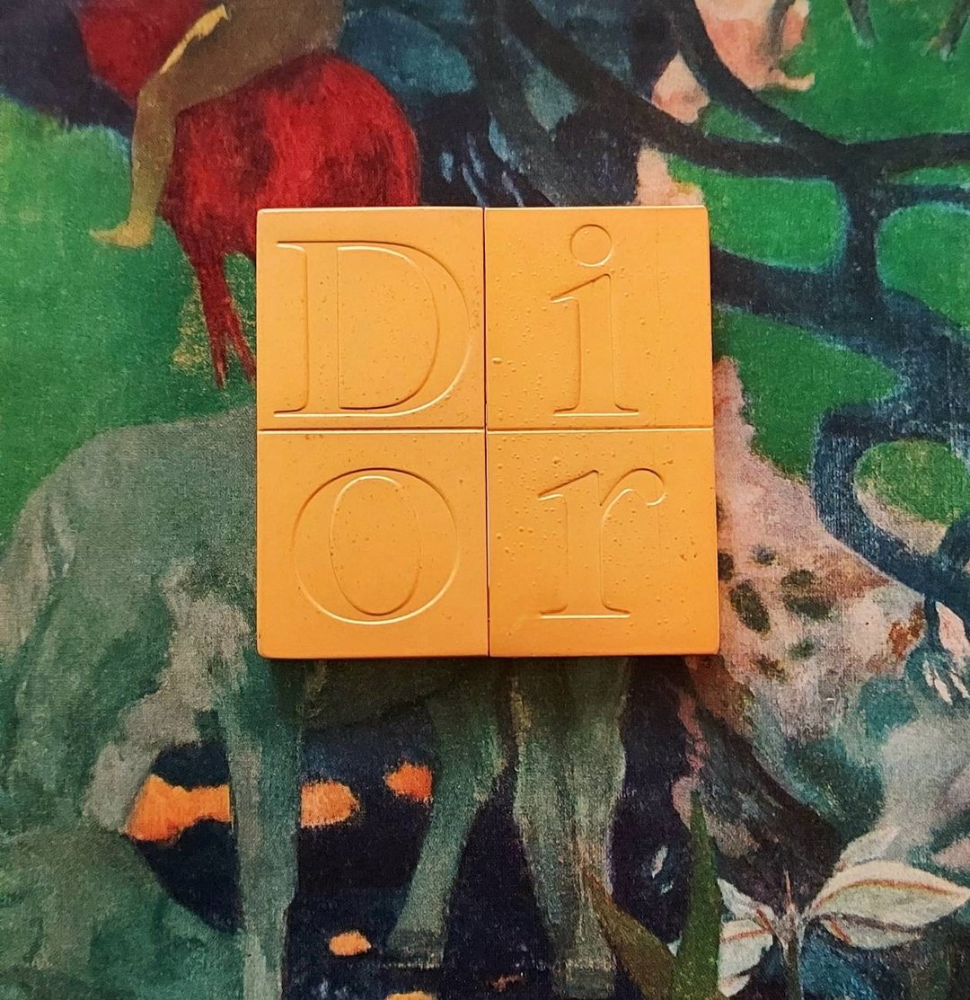Vintage Christian Dior 迪奥 字母金色 方型开阖式随身化妆镜 - 其他 - 其他金属 金色