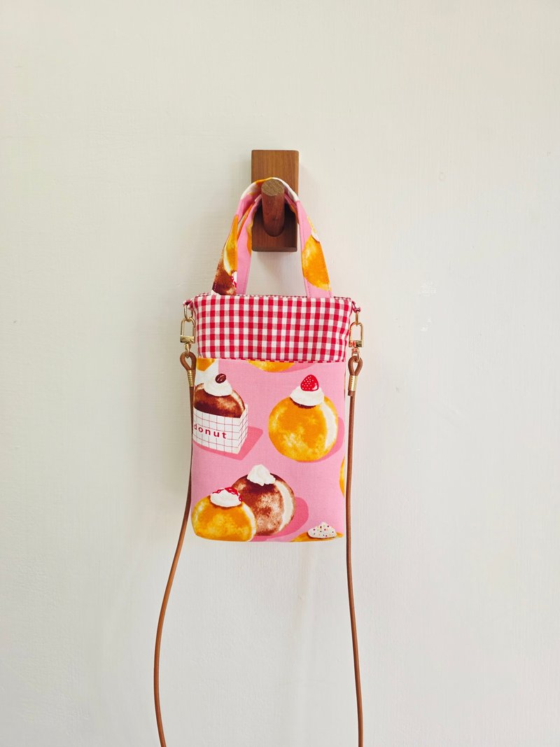 甜甜圈手机包 手提包 斜背包 - 侧背包/斜挎包 - 棉．麻 红色