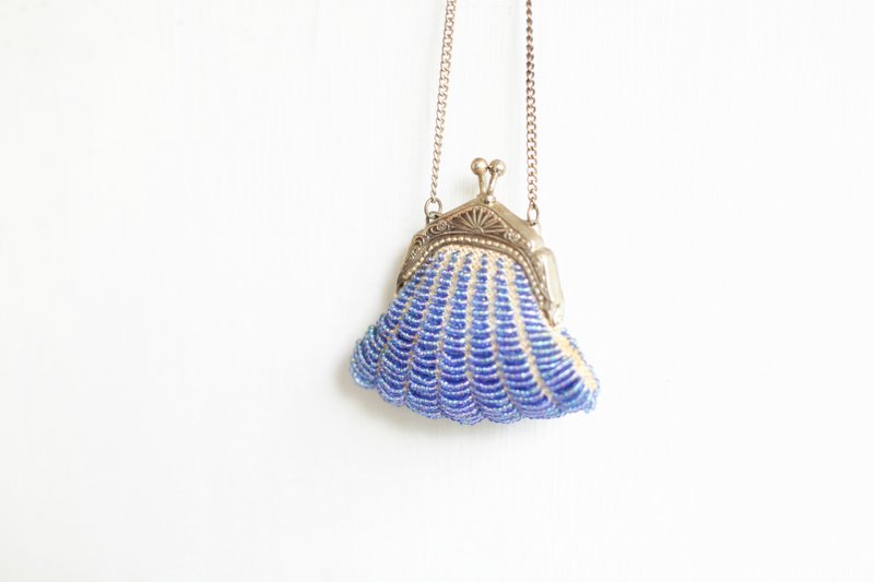 【好日恋物】德国手工编织珠包 - 其他 - 棉．麻 蓝色