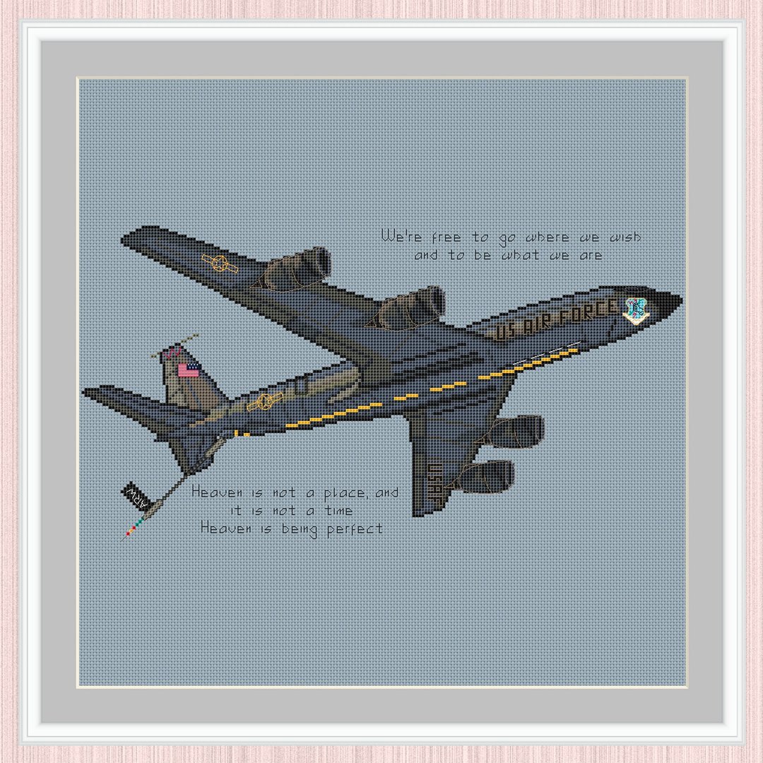 Military Aircraft Cross Stitch Pattern | Military Cargo Aircraft 十字繡圖案 - 手工艺教程/工具书 - 其他材质 