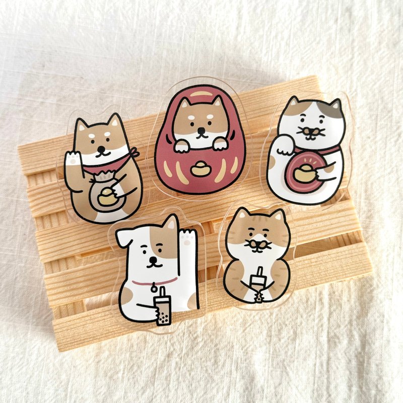 猫猫狗狗-单面压克力夹子 - 文件夹/资料夹 - 防水材质 