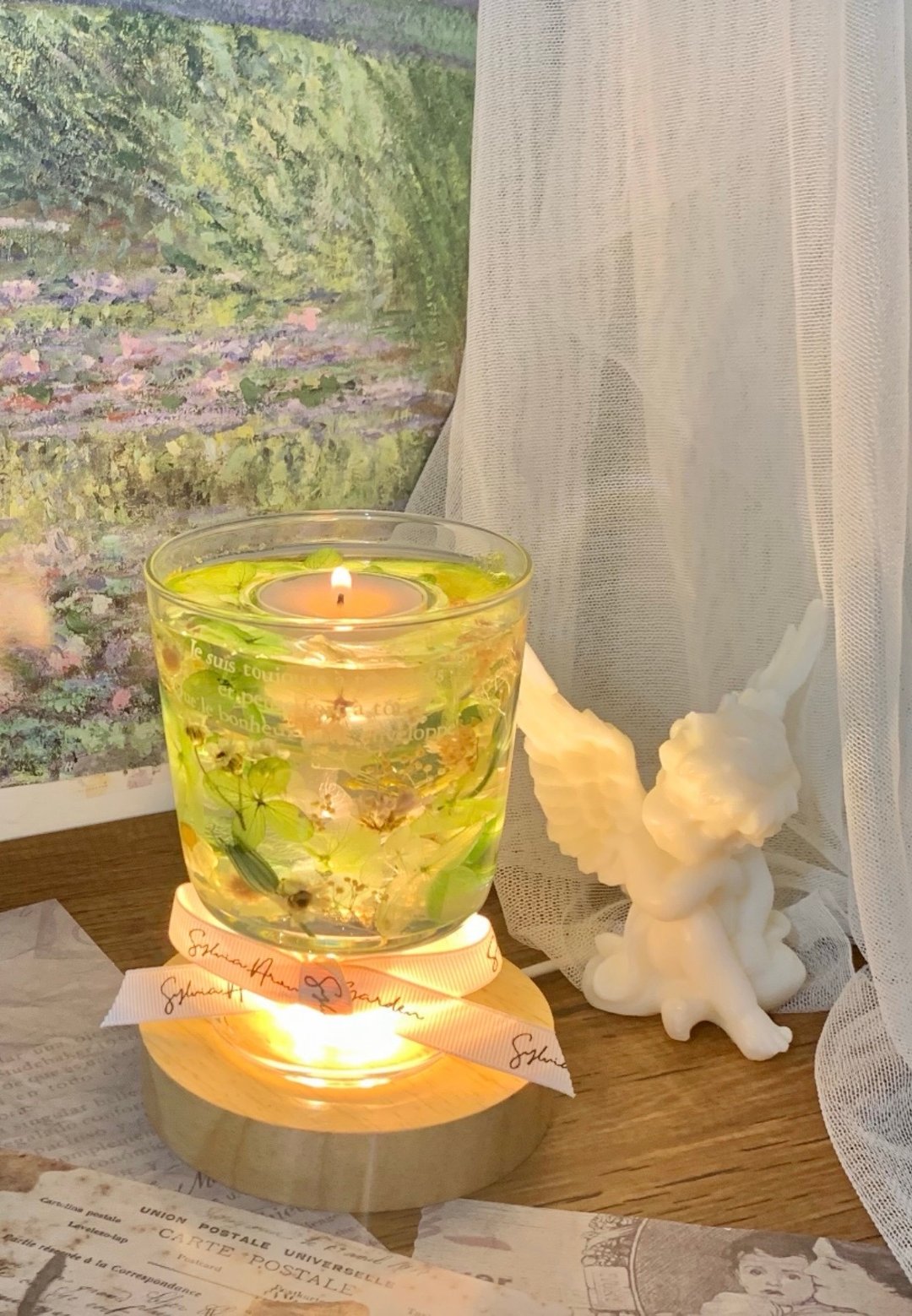 干燥花烛台杯 - 蜡烛/烛台 - 蜡 