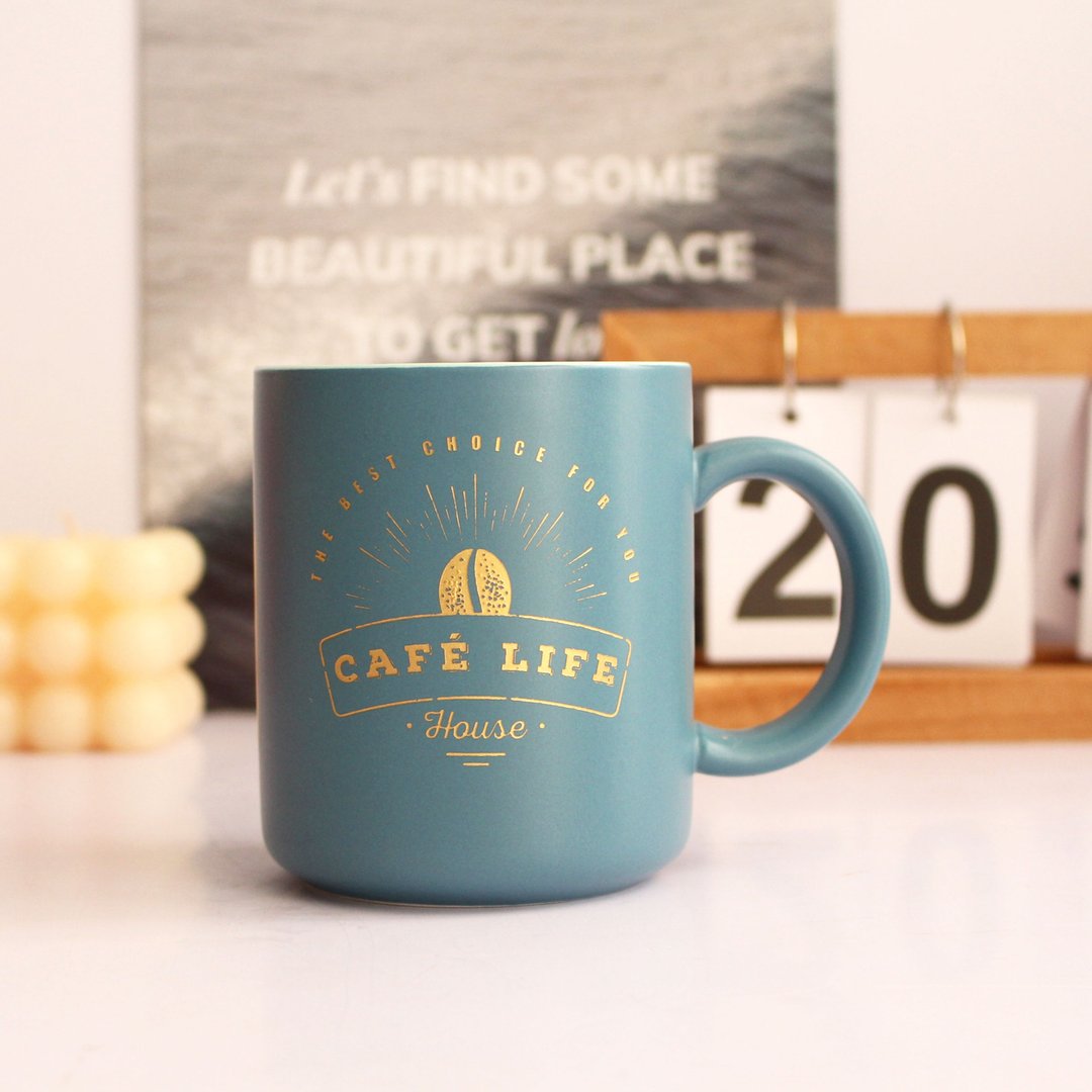 【Coffee lover】定制马克杯哑光咖啡杯 咖啡爱好者礼物 - 咖啡杯/马克杯 - 陶 多色