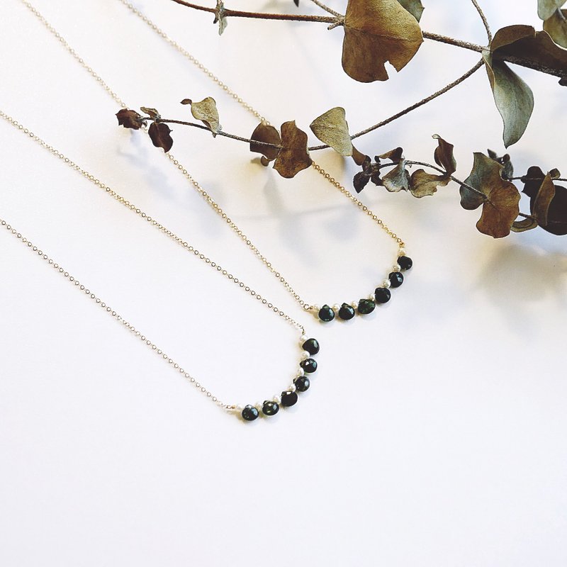 顶级糖果色天然电气石碧玺小水滴 极细项链 14K 招人缘桃花 - 项链 - 宝石 多色