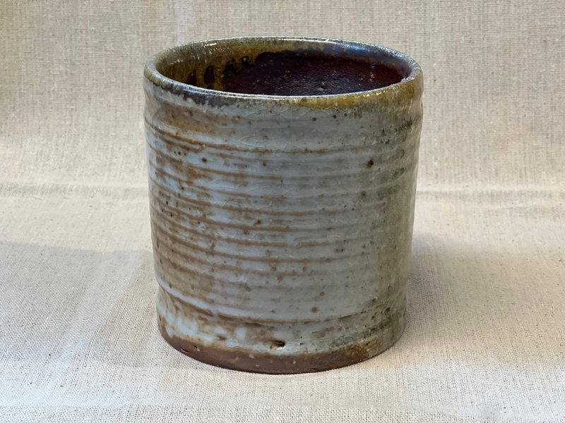 柴烧大型笔筒 - 笔筒/笔座 - 陶 卡其色