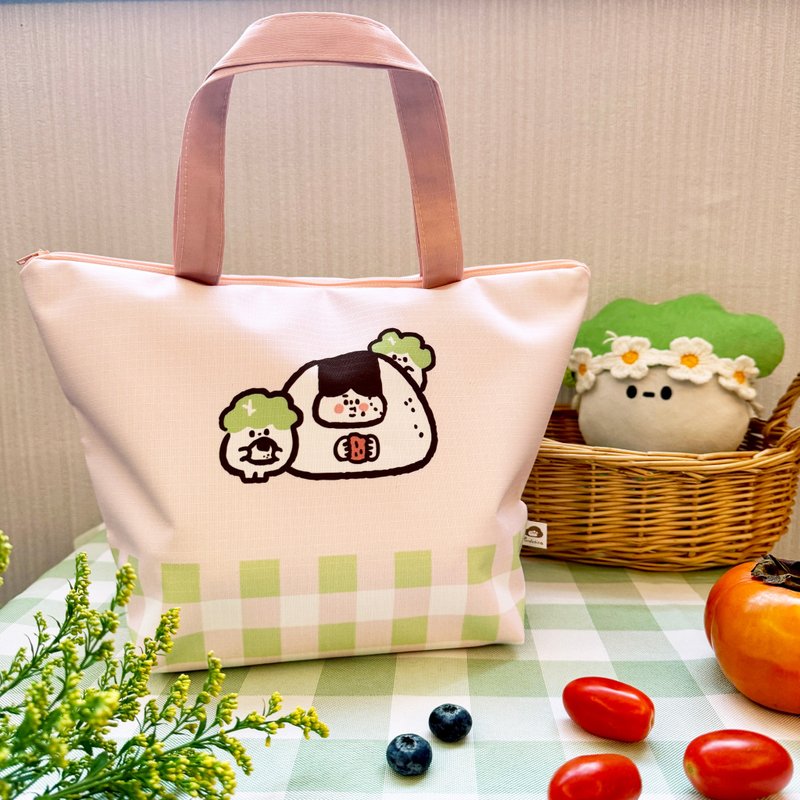 防泼水便当袋 - 饭团菜菜 - 手提包/手提袋 - 防水材质 粉红色