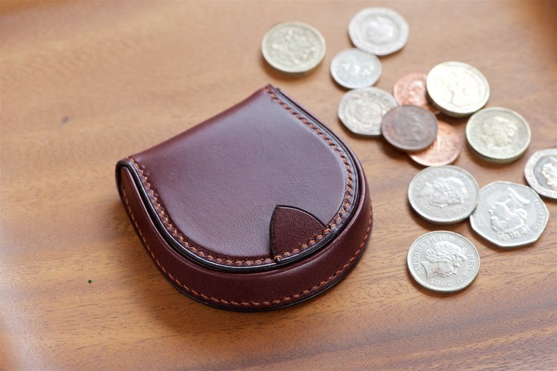 马蹄型零钱包 – 可定制颜色 - 零钱包 - 真皮 红色