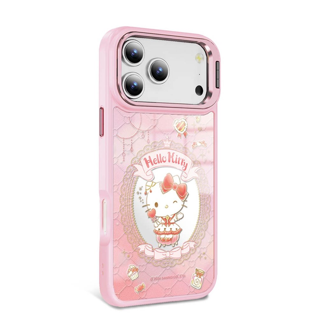 iPhone 全系列 防摔合金框隐形立架镜面磁吸壳 - 魔镜凯蒂 - 粉框 - 手机壳/手机套 - 其他材质 多色