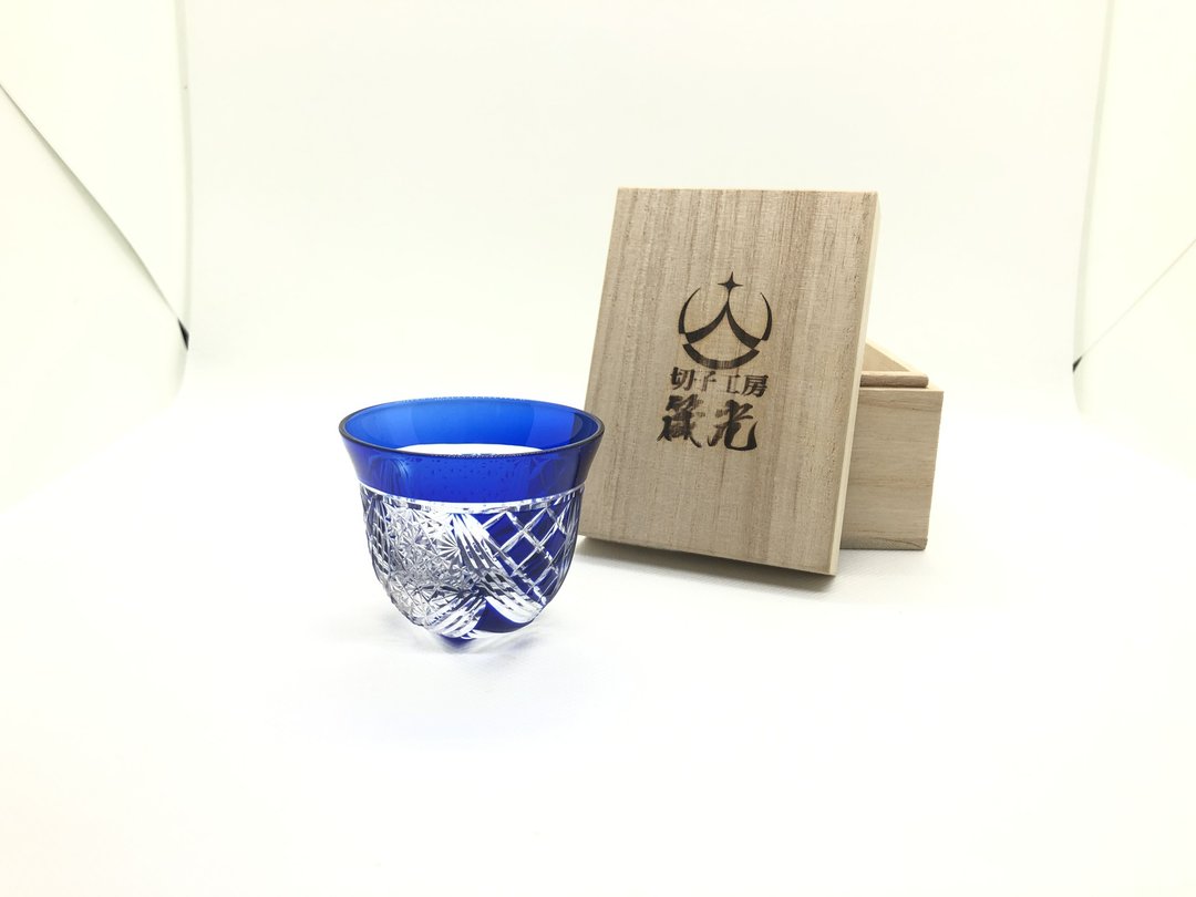 Gui only, three patterns of random cutting - 酒杯/酒器 - 玻璃 蓝色