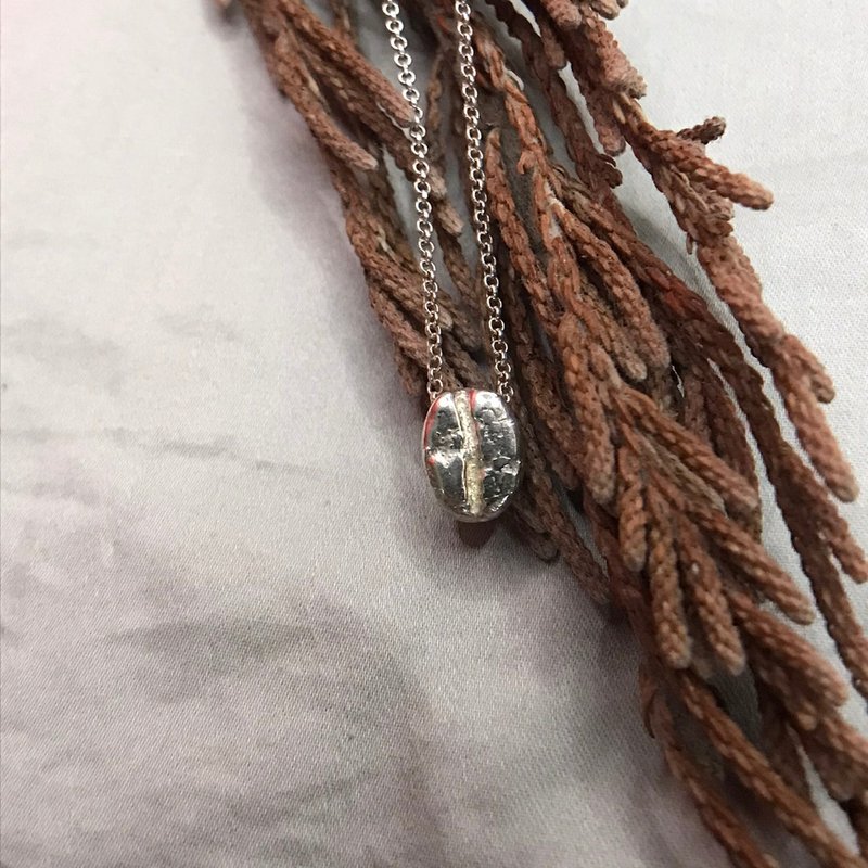 咖啡豆 项链 - 项链 - 纯银 