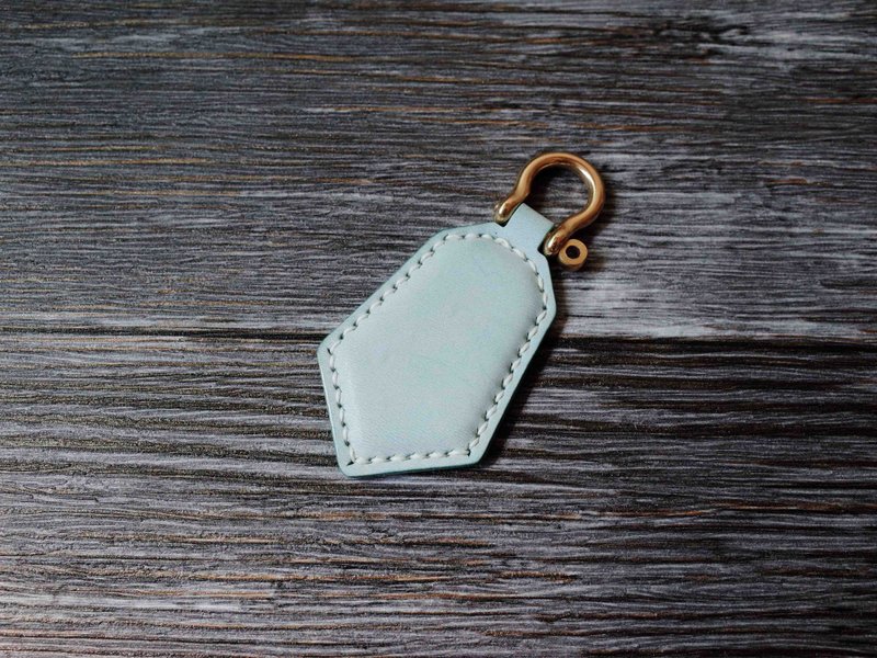 造型悠游卡 晶片吊饰－钥匙圈款－擦蜡薄荷绿 - 钥匙链/钥匙包 - 真皮 绿色