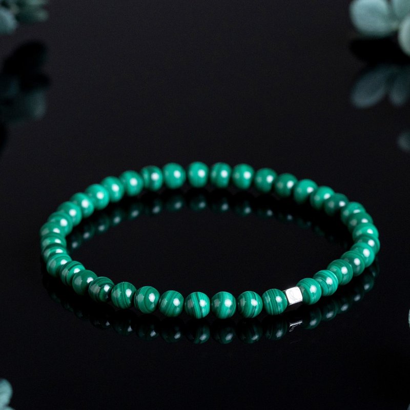 孔雀石 | 天然能量手串 | 4-5.0mm - 手链/手环 - 水晶 绿色