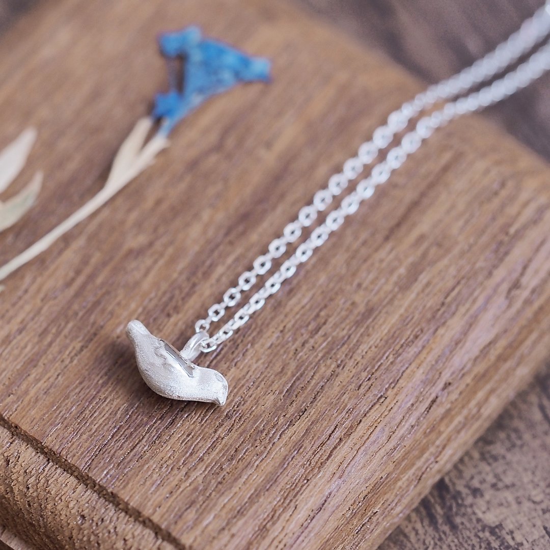 Bird Necklace Silver 925 - 项链 - 其他金属 银色