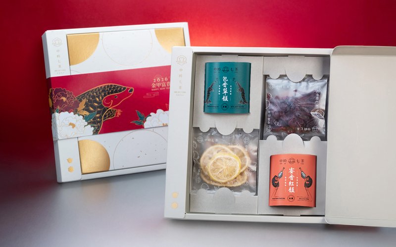 【金甲富贵】果干茶食礼盒 限量预购 - 茶 - 植物．花 