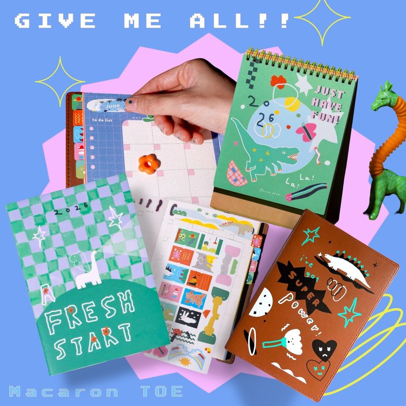 \前50名送桌历生日画画/ GIVE ME ALL 全都要组 | 全系列手帐周边 - 笔记本/手帐 - 纸 多色
