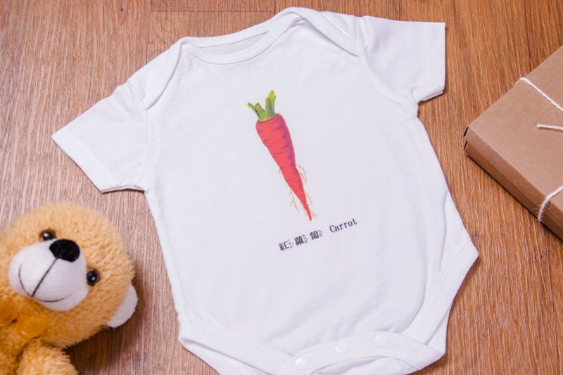 婴儿包屁衣 - 红萝卜 Carrot - 包屁衣/连体衣 - 棉 红色